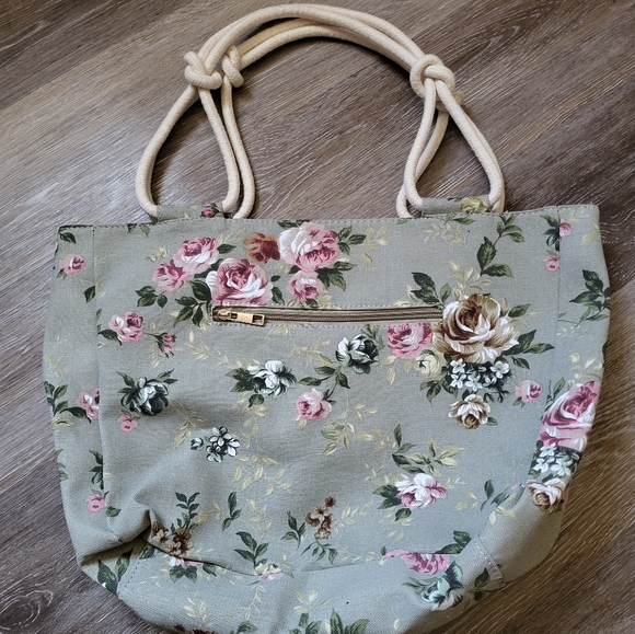 Floral Canvas Tote - Picture 1 of 2